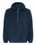 Burnside Polar Fleece Quarter-Zip Scuba Hooded Pullover Burnside