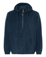 Burnside Polar Fleece Quarter-Zip Scuba Hooded Pullover Burnside