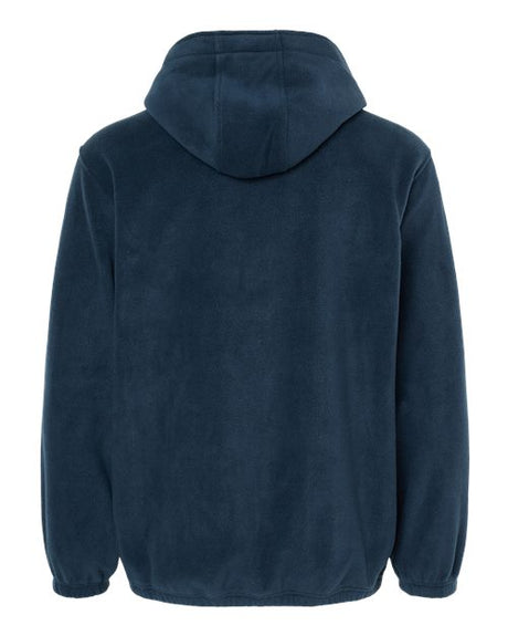 Burnside Polar Fleece Quarter-Zip Scuba Hooded Pullover Burnside