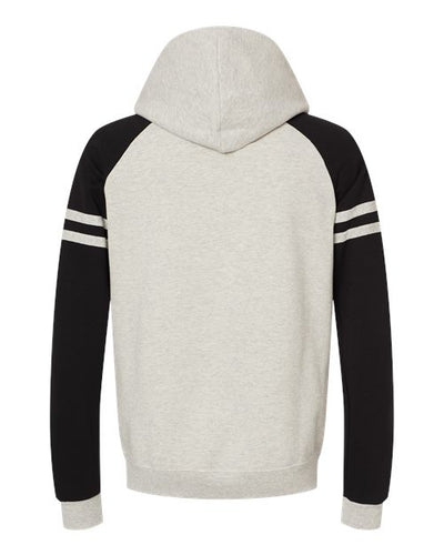 JERZEES Men's Nublend Varsity Colorblocked Raglan Hooded Sweatshirt