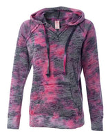 MV Sport Women's Courtney Burnout V-Notch Hooded Sweatshirt MV Sport