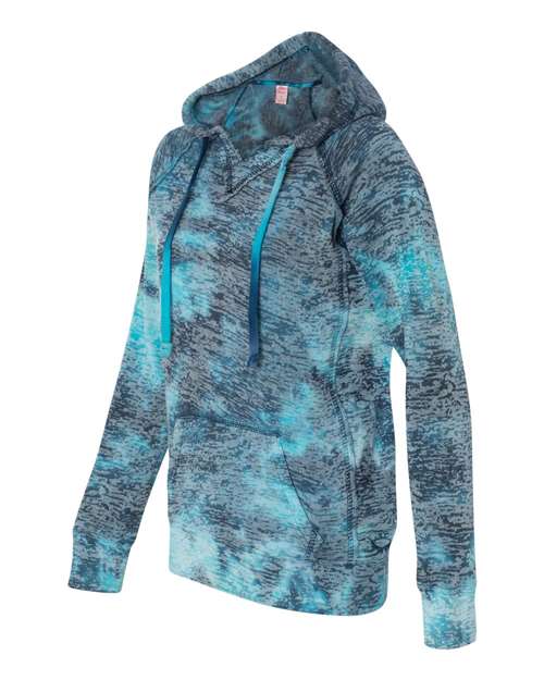 MV Sport Women's Courtney Burnout V-Notch Hooded Sweatshirt MV Sport