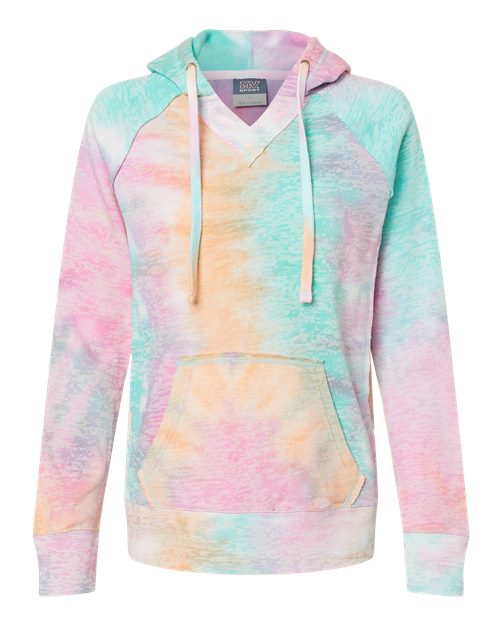 MV Sport Women's Courtney Burnout V-Notch Hooded Sweatshirt MV Sport