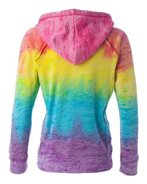 MV Sport Women's Courtney Burnout V-Notch Hooded Sweatshirt MV Sport
