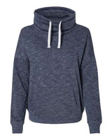 J. America Women's M'lange Fleece Cowl Neck Sweatshirt J. America
