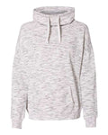 J. America Women's M'lange Fleece Cowl Neck Sweatshirt J. America