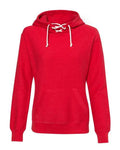 J. America Women's French Terry Sport Lace Scuba Hooded Pullover J. America