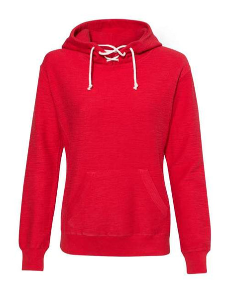 J. America Women's French Terry Sport Lace Scuba Hooded Pullover J. America