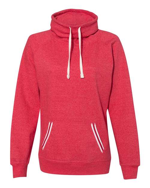 J. America Women's Relay Cowl Neck Sweatshirt J. America
