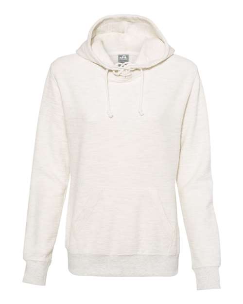 J. America Women's French Terry Sport Lace Scuba Hooded Pullover J. America