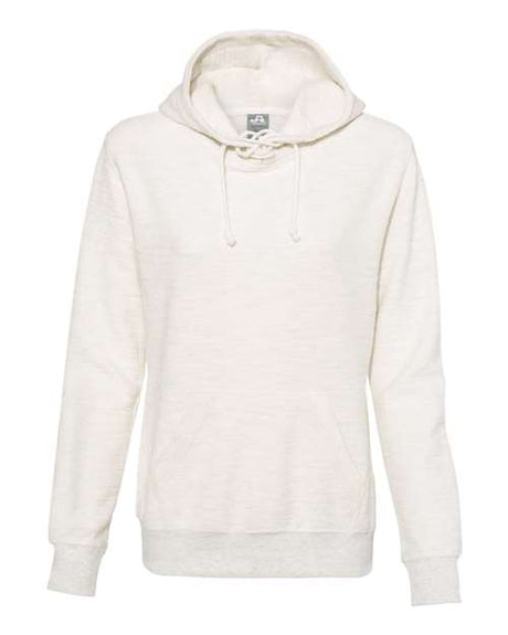 J. America Women's French Terry Sport Lace Scuba Hooded Pullover J. America