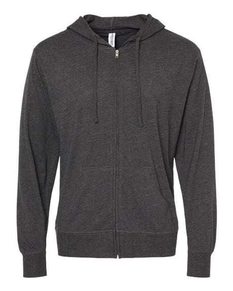 Independent Trading Co. Men's Lightweight Jersey Full-Zip Hooded T-Shirt Independent Trading Co.