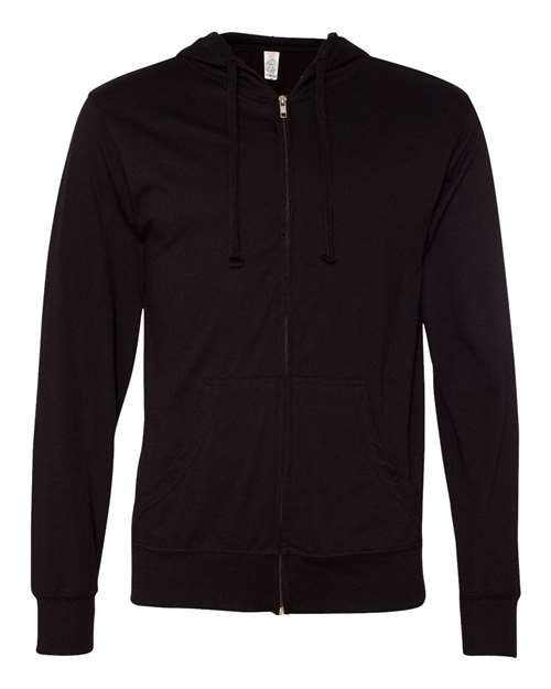 Independent Trading Co. Men's Lightweight Jersey Full-Zip Hooded T-Shirt Independent Trading Co.