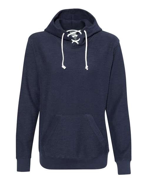J. America Women's French Terry Sport Lace Scuba Hooded Pullover J. America