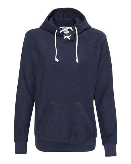 J. America Women's French Terry Sport Lace Scuba Hooded Pullover J. America