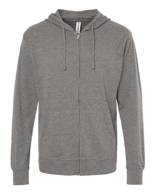 Independent Trading Co. Men's Lightweight Jersey Full-Zip Hooded T-Shirt Independent Trading Co.