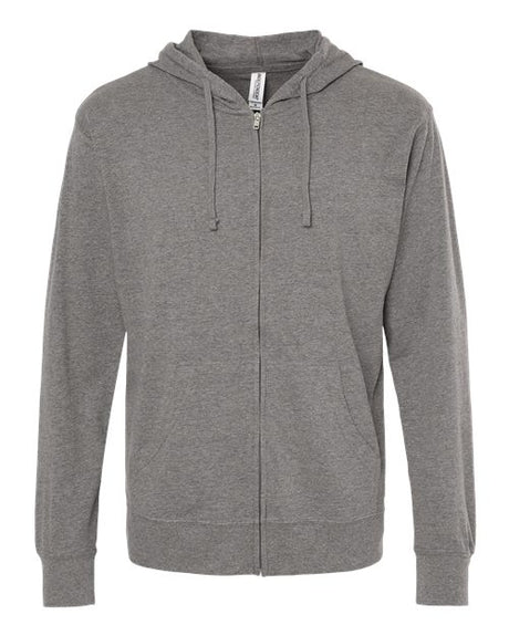 Independent Trading Co. Men's Lightweight Jersey Full-Zip Hooded T-Shirt Independent Trading Co.