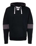 J. America Men's Sport Lace Colorblocked Fleece Hooded Sweatshirt J. America