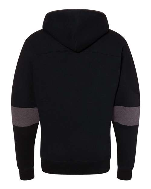 J. America Men's Sport Lace Colorblocked Fleece Hooded Sweatshirt J. America