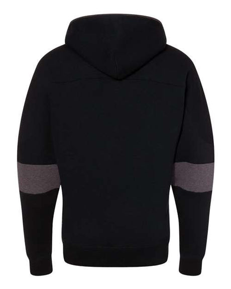 J. America Men's Sport Lace Colorblocked Fleece Hooded Sweatshirt J. America