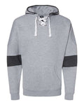J. America Men's Sport Lace Colorblocked Fleece Hooded Sweatshirt J. America
