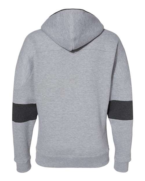 J. America Men's Sport Lace Colorblocked Fleece Hooded Sweatshirt J. America