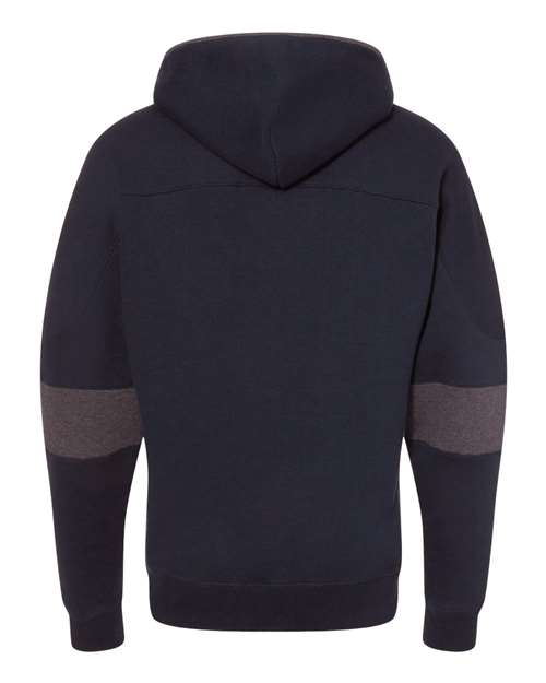 J. America Men's Sport Lace Colorblocked Fleece Hooded Sweatshirt J. America