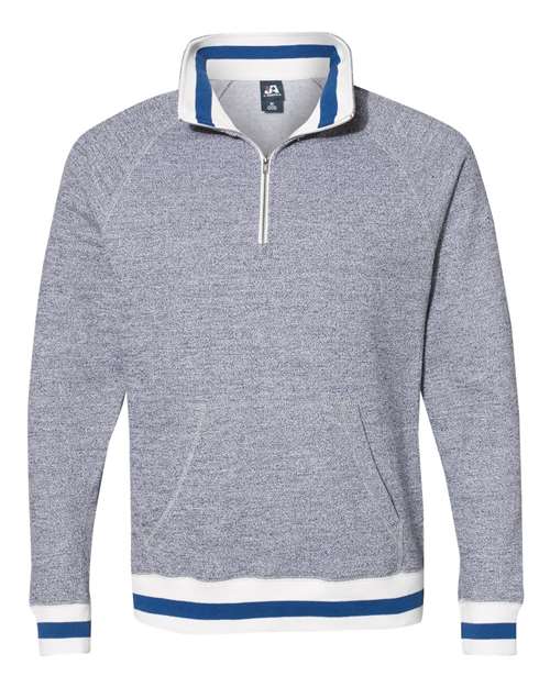 J. America Peppered Fleece Quarter-Zip Sweatshirt