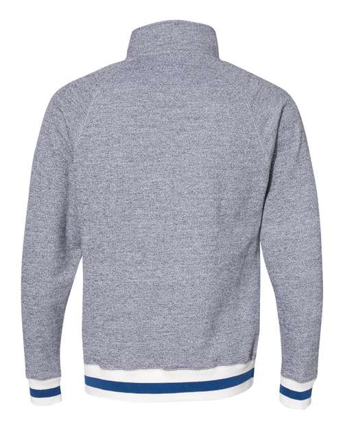J. America Peppered Fleece Quarter-Zip Sweatshirt