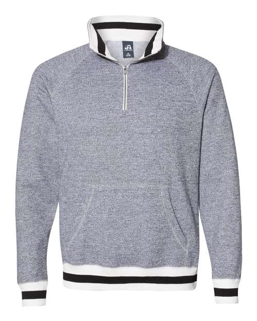 J. America Peppered Fleece Quarter-Zip Sweatshirt