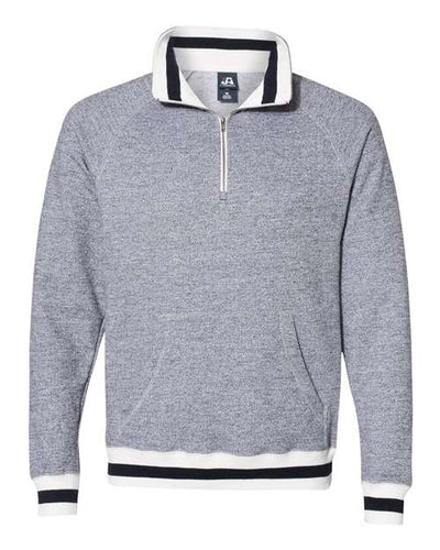 J. America Peppered Fleece Quarter-Zip Sweatshirt