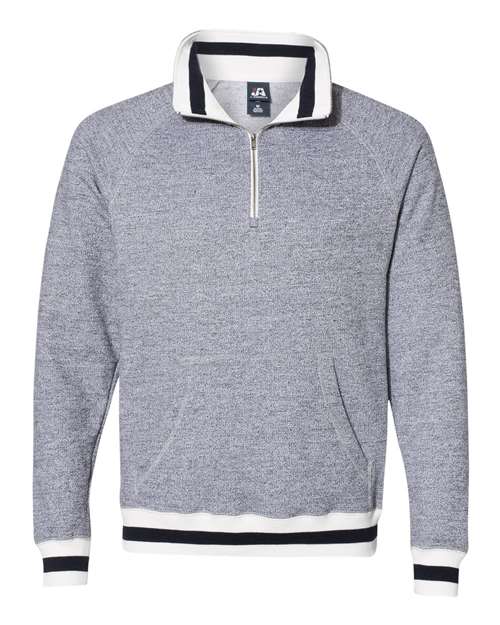 J. America Peppered Fleece Quarter-Zip Sweatshirt