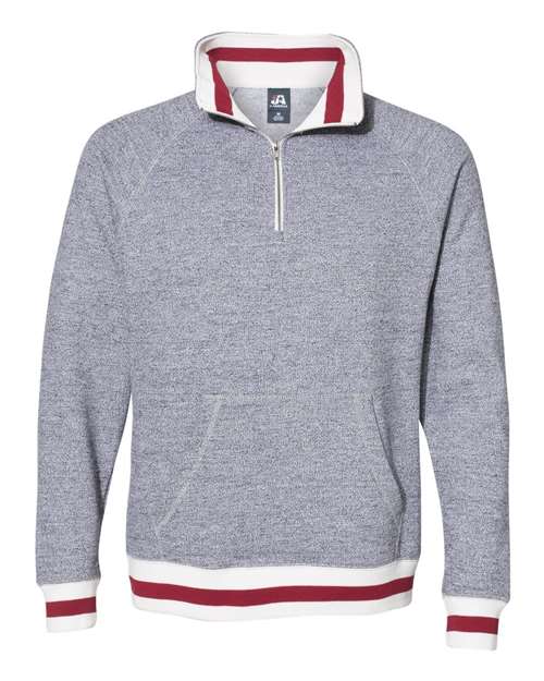 J. America Peppered Fleece Quarter-Zip Sweatshirt