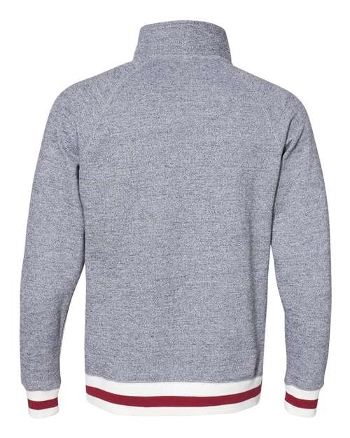 J. America Peppered Fleece Quarter-Zip Sweatshirt