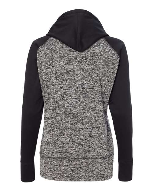 J. America Women's Colorblocked Cosmic Fleece Hooded Sweatshirt J. America