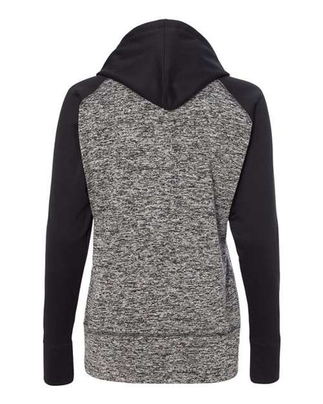 J. America Women's Colorblocked Cosmic Fleece Hooded Sweatshirt J. America
