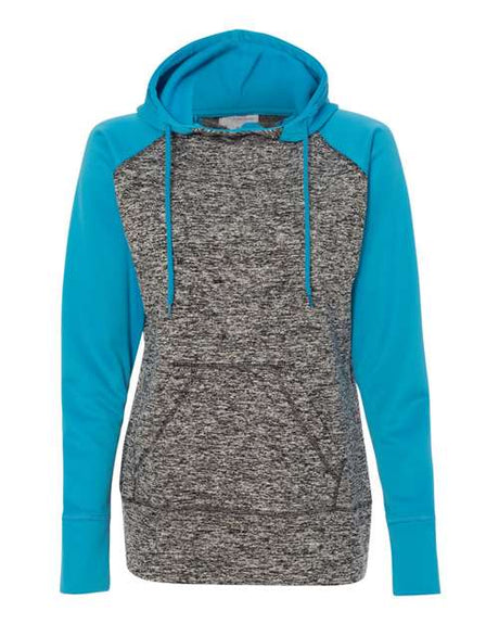 J. America Women's Colorblocked Cosmic Fleece Hooded Sweatshirt J. America