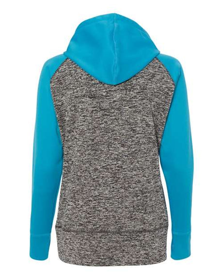 J. America Women's Colorblocked Cosmic Fleece Hooded Sweatshirt J. America