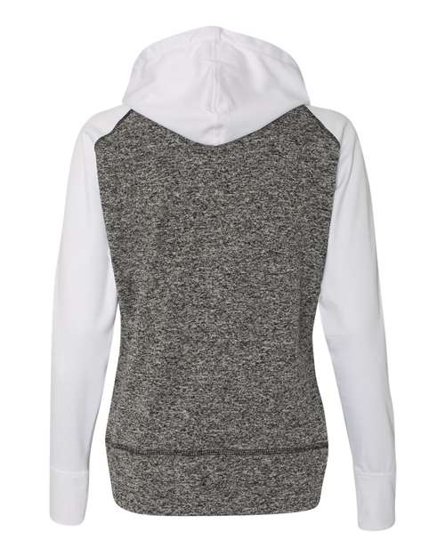 J. America Women's Colorblocked Cosmic Fleece Hooded Sweatshirt J. America