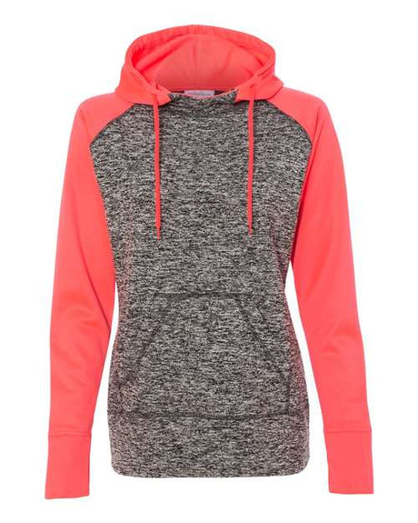 J. America Women's Colorblocked Cosmic Fleece Hooded Sweatshirt J. America