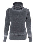 J. America Women's Zen Fleece Cowl Neck Sweatshirt J. America