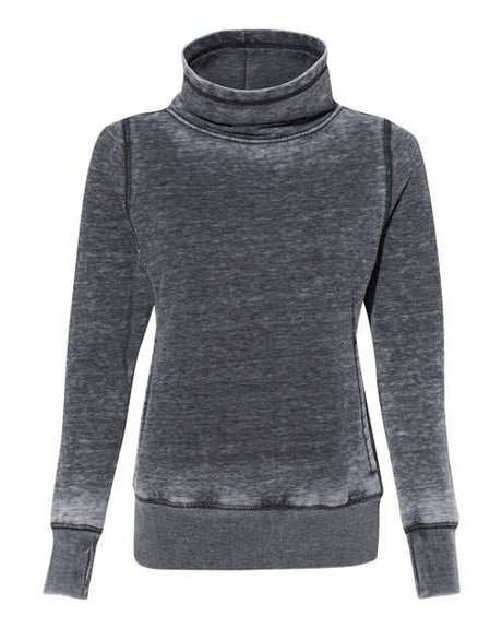 J. America Women's Zen Fleece Cowl Neck Sweatshirt J. America