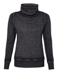 J. America Women's Zen Fleece Cowl Neck Sweatshirt J. America