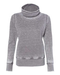 J. America Women's Zen Fleece Cowl Neck Sweatshirt J. America