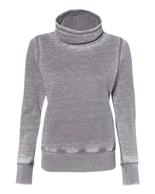 J. America Women's Zen Fleece Cowl Neck Sweatshirt J. America