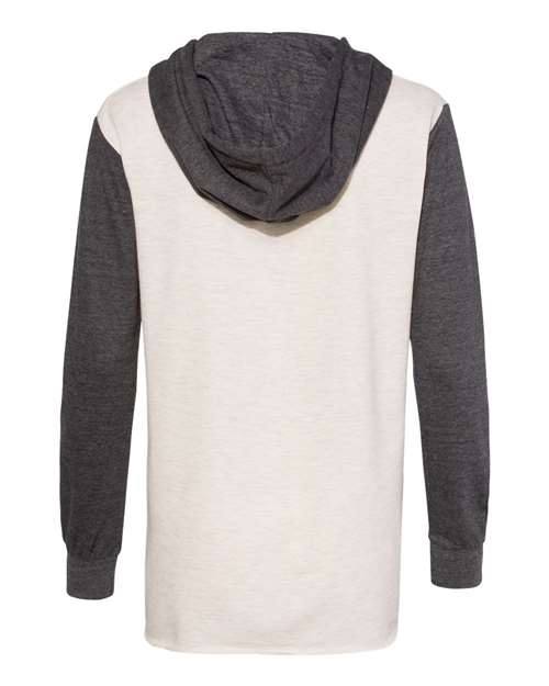 MV Sport Women's French Terry Hooded Pullover with Colorblocked Sleeves MV Sport