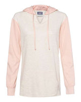 MV Sport Women's French Terry Hooded Pullover with Colorblocked Sleeves MV Sport