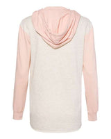 MV Sport Women's French Terry Hooded Pullover with Colorblocked Sleeves MV Sport