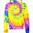 Dyenomite Men's Multi-Color Spiral Pullover Hooded Sweatshirt Dyenomite