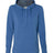 J. America Women's Omega Stretch Snap-Placket Hooded Pullover J. America